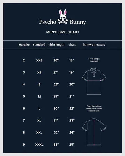 Miniatura 8 de Psycho Bunny - Camiseta clásica para hombre, color gris