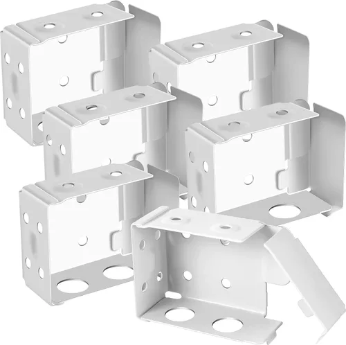 Hotop Soportes para persianas de 2.5 pulgadas, soporte de montaje de caja de perfil bajo para persianas de ventana, color blanco