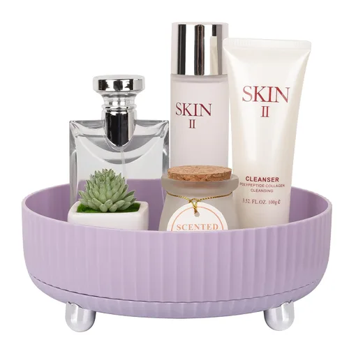 Miniatura 10 de Anyoifax Bandeja organizadora de perfumes de maquillaje, giratoria de 360 grados, organizador de loción para el cuidado de la piel, organizador