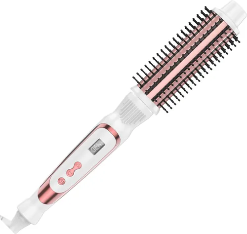 Miniatura 10 de Cepillo térmico de 0.5 pulgadas, rizador voluminizador, cepillo redondo calentado de 1/2 pulgada, turmalina de cerámica calentada, rizador Blanco