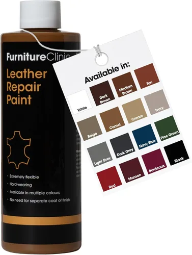 Miniatura 32 de Furniture Clinic Pintura y tinte para reparación de cuero, colorante autosellante para una reparación rápida y fácil del cuero, adecuado para sofás
