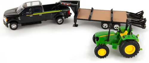 Miniatura 2 de ERTL - Juego de juguetes de camioneta y tractor Ford F350 - Escala 1:32 - Incluye juguete de tractor John Deere, juguete de camioneta Ford F350