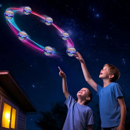 Miniatura 3 de Ivtivfu Bola de orbe voladora (azul, 2026 actualizada) con luces deslumbrantes, spinner mágico flotante, dron boomerang genial, globo cósmico