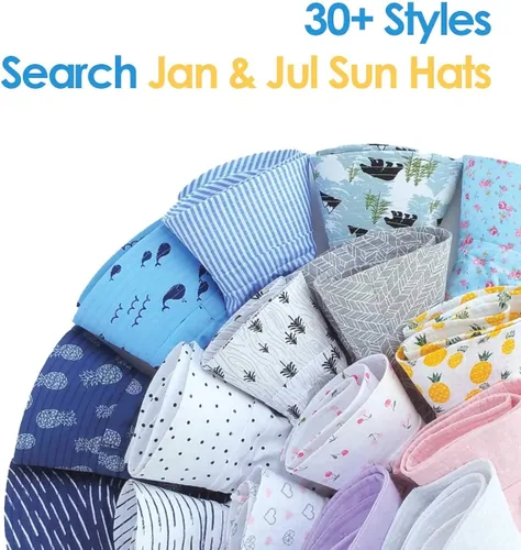 Miniatura 7 de JAN & JUL Grow-with-Me Kids Floppy Sun-Hats with 50+ UPF Protection for Baby Toddler Girls