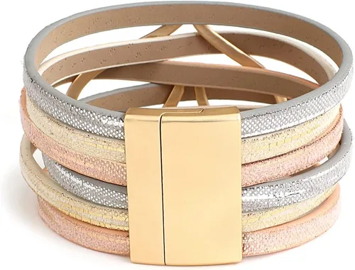 Miniatura 6 de hotoo Pulseras apilables de cuero con dije de corazón para mujer, pulsera de amor de moda, joyería de Navidad, aniversario de cumpleaños