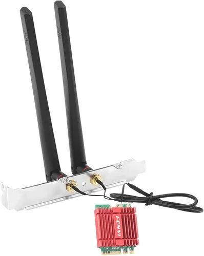 FENVI WiFi 6E Kit de actualización de escritorio con Intel AX210-5400Mbps Tri-Band 6GHz y BT 5.3 Incluye tarjeta WiFi M.2 2230 AX210NGW, antenas de