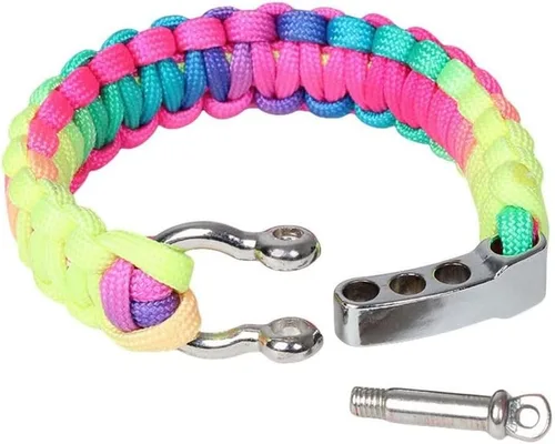 Miniatura 5 de Hewnda 10 juegos de grilletes de arco de aleación de zinc, hebillas de paracaídas, hebillas en D ajustables para pulseras de supervivencia de cuerda