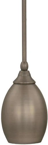 Miniatura 56 de Toltec Lighting Tallo Colgado Mini colgante, acabado de cobre negro, 3.5" cuadrado humo burbuja vidrio