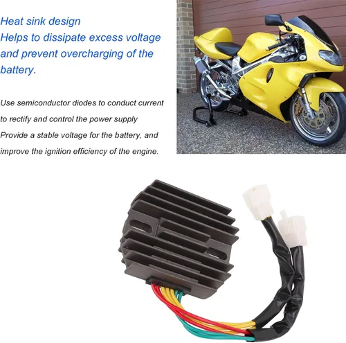 Miniatura 3 de Regulador Rectificador Regulador de Voltaje de Motocicleta 7 Cables 12V Reemplazo para Suzuki TL1000R TL1000 TL1000S 1997‑2003