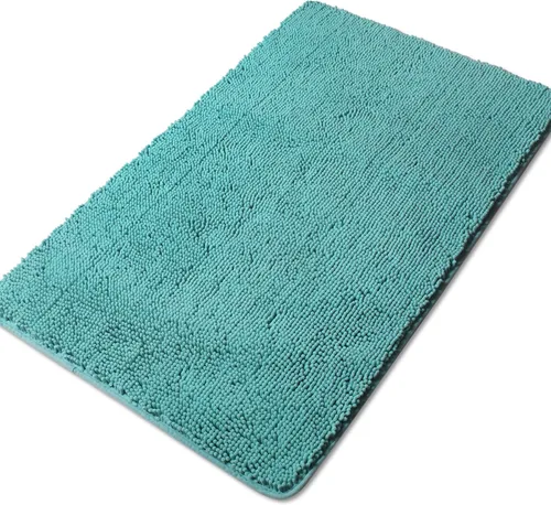 Miniatura 10 de Yeaban Alfombras pequeñas de baño de felpilla de 12 x 12 pulgadas, absorbentes y lavables, antideslizantes, de felpa y suaves para baño, ducha