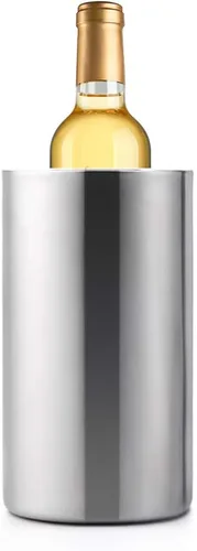 Jolitac Cubo enfriador de vino, cubo enfriador de vino de doble pared de acero inoxidable, mantiene el frío durante horas, enfriador de botellas de