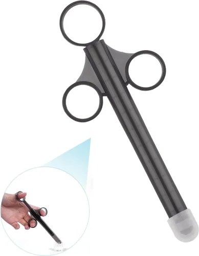 Jeringas aplicadoras de lubricante, tirador de tubo lubricante con tapa redondeada lisa para hombres, mujeres y parejas, reutilizables, fáciles de