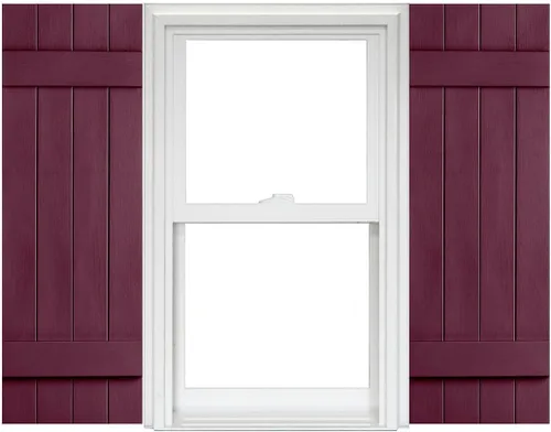 Miniatura 17 de Polaris Homeside 4 Contraventanas de Vinilo Unidas Board and Batten (1 Par) 14-1/2 pulg. x 43 pulg. - 930 Blanco