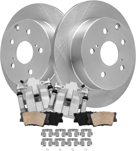 Miniatura 28 de Detroit Axle - Kit de frenos delanteros para Honda Civic 1999-2005 EL 2010-14 Insight Rotores de freno de disco Pastillas de freno de cerámica 1999