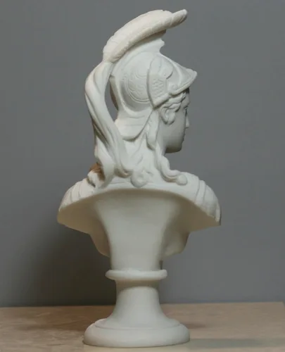 Miniatura 3 de greekartshop Generic Athene Goddess of Wisdom Athena Minerva - Escultura de estatua de mármol fundido con busto de 9.84 pulgadas