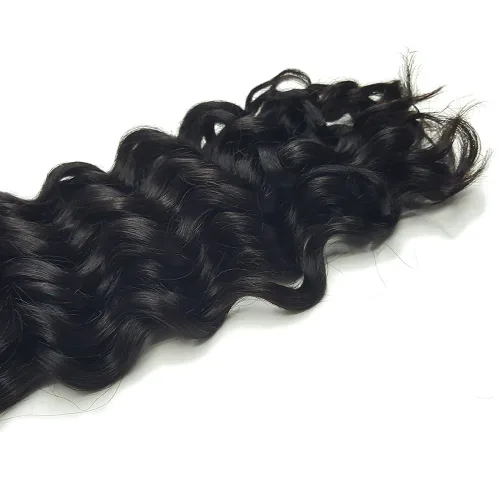 Miniatura 6 de Pelo ondulado profundo a granel para trenzar cabello humano sin trama, 3 paquetes de 5.29 oz brasileño