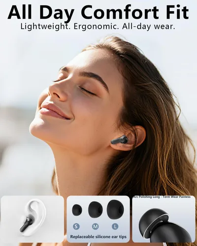 Miniatura 7 de Auriculares inalámbricos con cancelación activa de ruido, batería de larga duración de 140 horas Bluetooth 5.4, emparejamiento multidispositivo