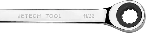 Miniatura 3 de Jetech Llave de trinquete de doble extremo de caja de 5/16" x 11/32", llave de trinquete SAE de 72 dientes, acero Cr-V forjado, resistente