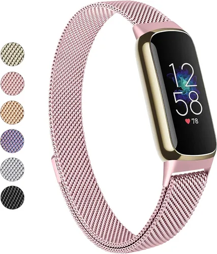 Miniatura 9 de Vanjua Correa de metal compatible con Fitbit Luxe, correa de repuesto ajustable de malla de acero inoxidable para Fitbit Luxe/Luxe edición especial