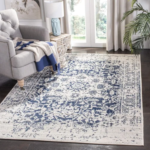 Safavieh MAD603D - Tapete con diseño de medallón desgastado copo de nieve, colección Madison, no suelta pelos, fácil de cuidar, vestíbulo, alto