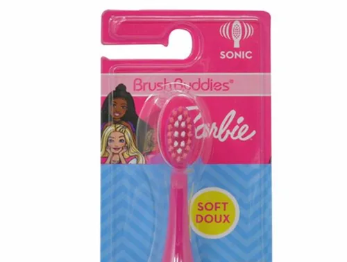 Miniatura 4 de Brush Buddies Barbie - Cepillo de dientes eléctrico con pilas para niños, cerdas suaves y potencia sónica, perfecto para niños, niñas e higiene