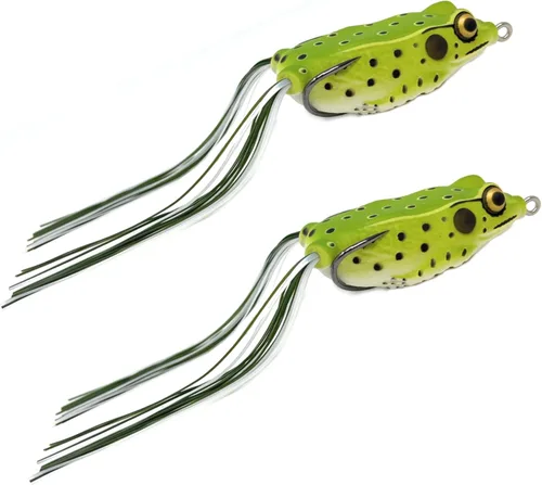 Miniatura 11 de Reaction Tackle Ranas de cuerpo hueco para pesca de lubina, señuelo ultra realista sin malas hierbas para lubina, cabeza de serpiente, lucio y más