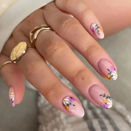 Miniatura 8 de RikView uñas postizas de punta francesa de longitud media, uñas negras adhesivas, uñas cuadradas naturales para mujeres
