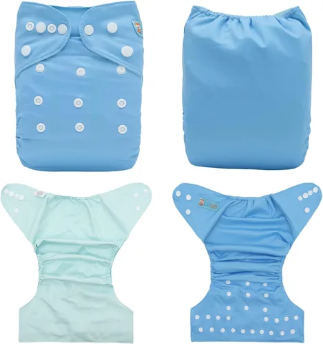 Miniatura 2 de ALVABABY Baby Cloth Diaper Cover, Swim Diaper,Nappy Shell Baby Girls and Boys Azul