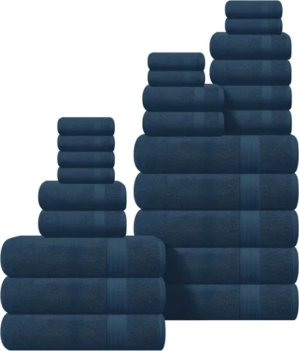 Miniatura 81 de GLAMBURG - Juego de 12 toallas faciales ultrasuaves de 13 x 13 pulgadas, 100% algodón, duraderas y altamente absorbentes, ideales para baño, cocina
