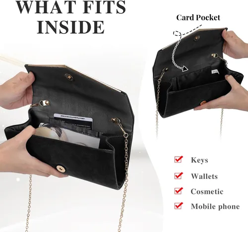 Miniatura 4 de Bolso de mano de terciopelo para mujer, bolso de noche formal negro, bolso de boda, bolso de ante rojo para baile de graduación, cóctel, fiesta
