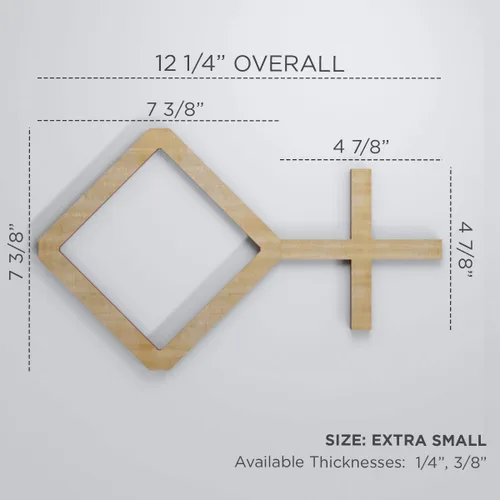 Miniatura 2 de Ekena Millwork WALW08X08X0375CAMAL Cameron Paneles de pared decorativos de 3/8 pulgadas en T, 12 1/4 pulgadas de ancho x 7 pulgadas de alto, aliso