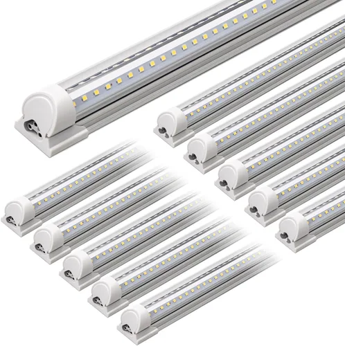 Miniatura 21 de Barrina T8 Luz LED para Taller 4 Pies, 40W 5500LM 5000K, Cubierta Transparente, Luces de Techo para Garaje, Lámpara LED en Forma de V, Luces