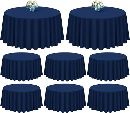 Miniatura 126 de Showgeous Paquete de 4 manteles rectangulares de poliéster de 60 x 102 pulgadas, resistentes a las arrugas, lavables, para bodas, mesas de comedor