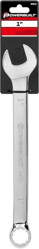 Miniatura 6 de Powerbuilt Llave combinada de 1 pulgada, caja SAE de doble extremo de 12 puntos y extremo abierto, desplazamiento de 15 grados - 644152