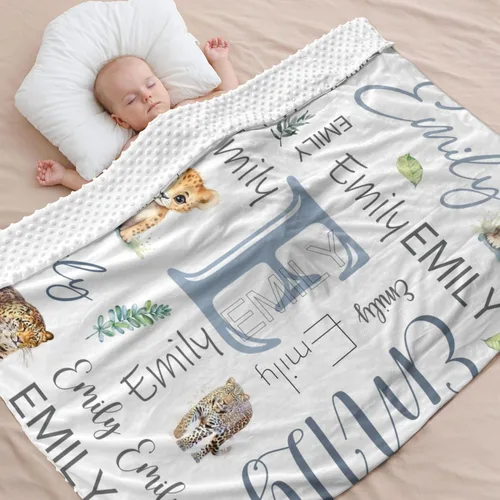 Miniatura 16 de Mantas de bebé personalizadas para niñas, manta de oso de bebé, manta de bebé de felpa suave Minky con nombre que recibe mantas para niñas, recién