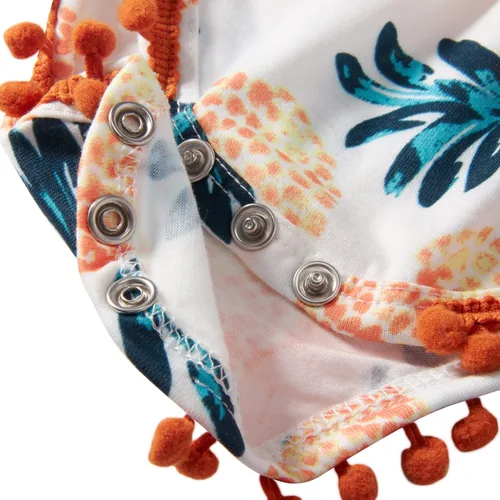 Miniatura 5 de Bustyle - Body de manga larga para bebé recién nacido, diseño floral, con diadema