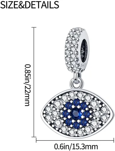 Miniatura 4 de Pandach Dijes de plata de ley 925 para pulsera y collar, colgante con piedras de circonita cúbica 5A, cuentas de joyería, regalos para mujeres