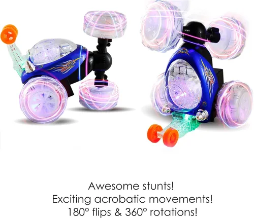 Miniatura 5 de Coche acrobático multifunción recargable Invincible Tornado Twister de Haktoys HAK101, con luces LED y música