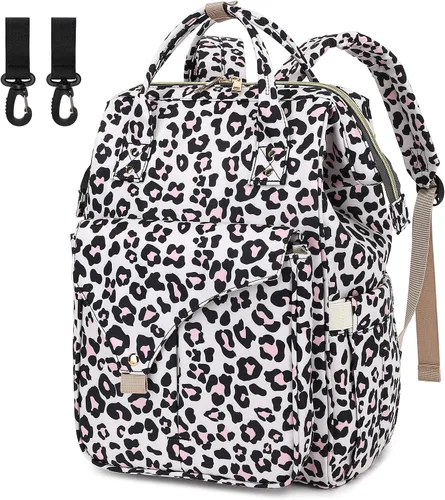 Miniatura 13 de Mochila de pañales de mariposa para bebés, niñas y niños, gran capacidad, multifuncional, impermeable, para maternidad, con correas para cochecito