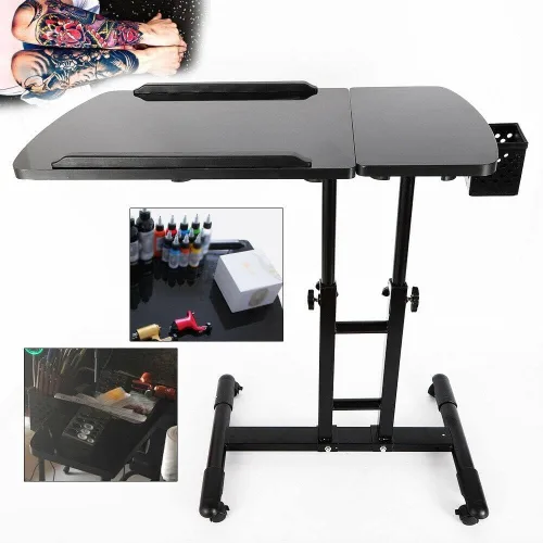 Miniatura 3 de Estación de trabajo de tatuaje, estación de mesa de tatuaje, estación de tatuaje móvil portátil para artista de estudio de tatuajes, con ruedas