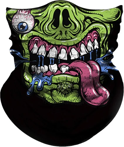 Miniatura 44 de Obacle Bandana máscara facial cuello polaina tubo máscara hombres mujeres para protección solar contra el polvo Bandera de calavera blanca y negra