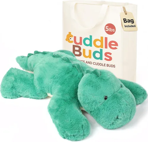 Miniatura 10 de Cuddle Buds Peluche de gato con peso de 3 libras para necesidades sensoriales, peluche grande de gato de 20 pulgadas, animales de peluche