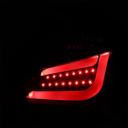 Miniatura 6 de SPEC-D TUNING Luces traseras LED negras con barra de luz LED blanca compatible con Scion TC 2011-2013, conjunto de par izquierdo + derecho