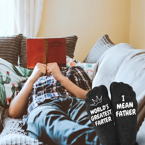 Miniatura 5 de Mason Life Calcetines divertidos para hombre, regalos de cumpleaños para papá, regalos divertidos para papá, el mejor pedo del mundo, I Mean Father