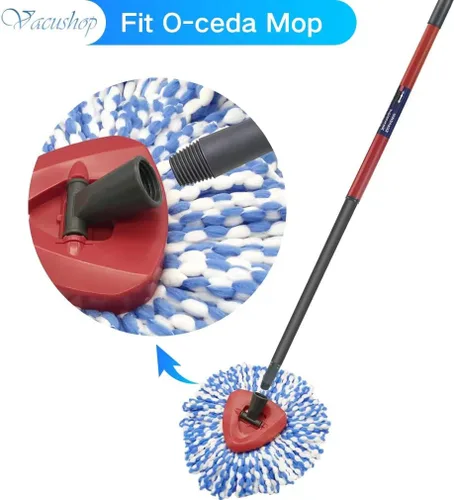 Miniatura 5 de Accesorios de fregona de repuesto para mopa giratoria O-Ceda 1 tanque/2 tanques mango x1 pieza (mango)