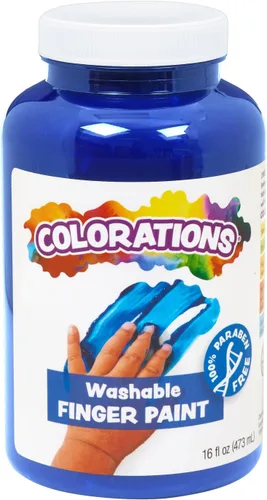 Miniatura 23 de Colorations Pinturas lavables para dedos, 16 fl oz, blancas, no tóxicas, cremosas, vibrantes, pintura para niños, manualidades, pasatiempos, Blanco