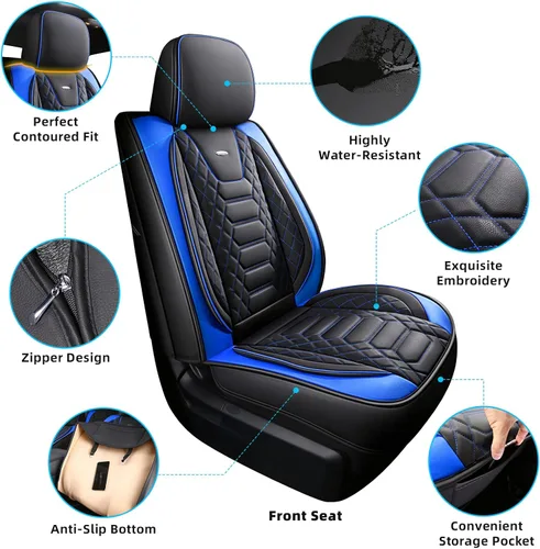 Miniatura 5 de FREESOO Juego completo de fundas de asiento Tundra 2014-2021, aptas para Toyota Tundra Crewmax Cab, fundas de asiento de camión personalizadas