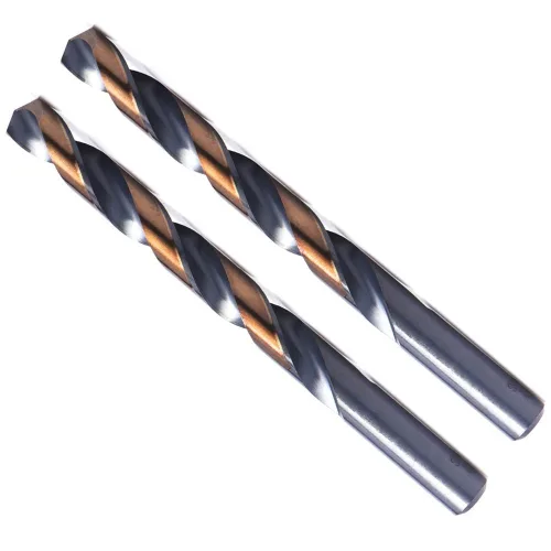 Miniatura 3 de Juego de 2 brocas helicoidales de acero de alta velocidad de 5/16 pulgadas, color negro y dorado para metal, madera y plástico