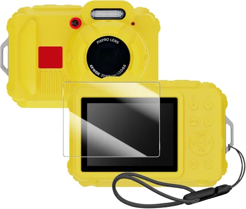 Miniatura 10 de Funda protectora de silicona para cámaras digitales Kodak Pixpro wpz2, con protector de pantalla y cordón, para accesorios Kodak Pixpro wpz2 - Negro