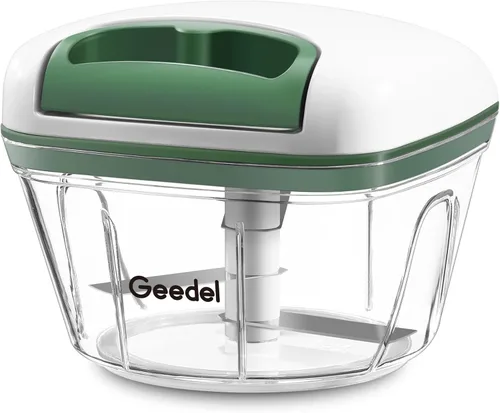 Procesador Manual de Alimentos Cortador de Verduras, Geedel Cortador de Tirar con Cuerda, Cortador de Alimentos Cortador de Verduras para Verduras,
